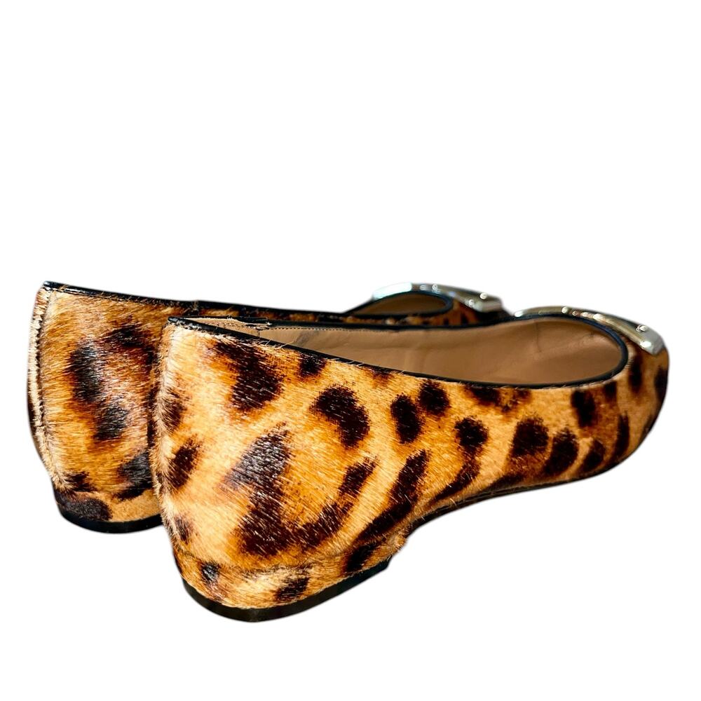 Talbots Sutton Buckle Flats Square Toe Leopard - Picture 6 of 10